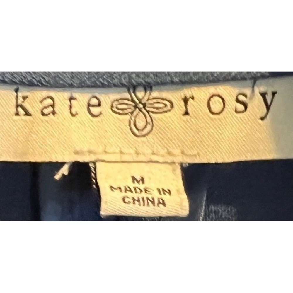 Kate & Rosy Navy Blue Military Inspired Blazer Crest Buttons Rayon Blend Size M - Picture 3 of 7